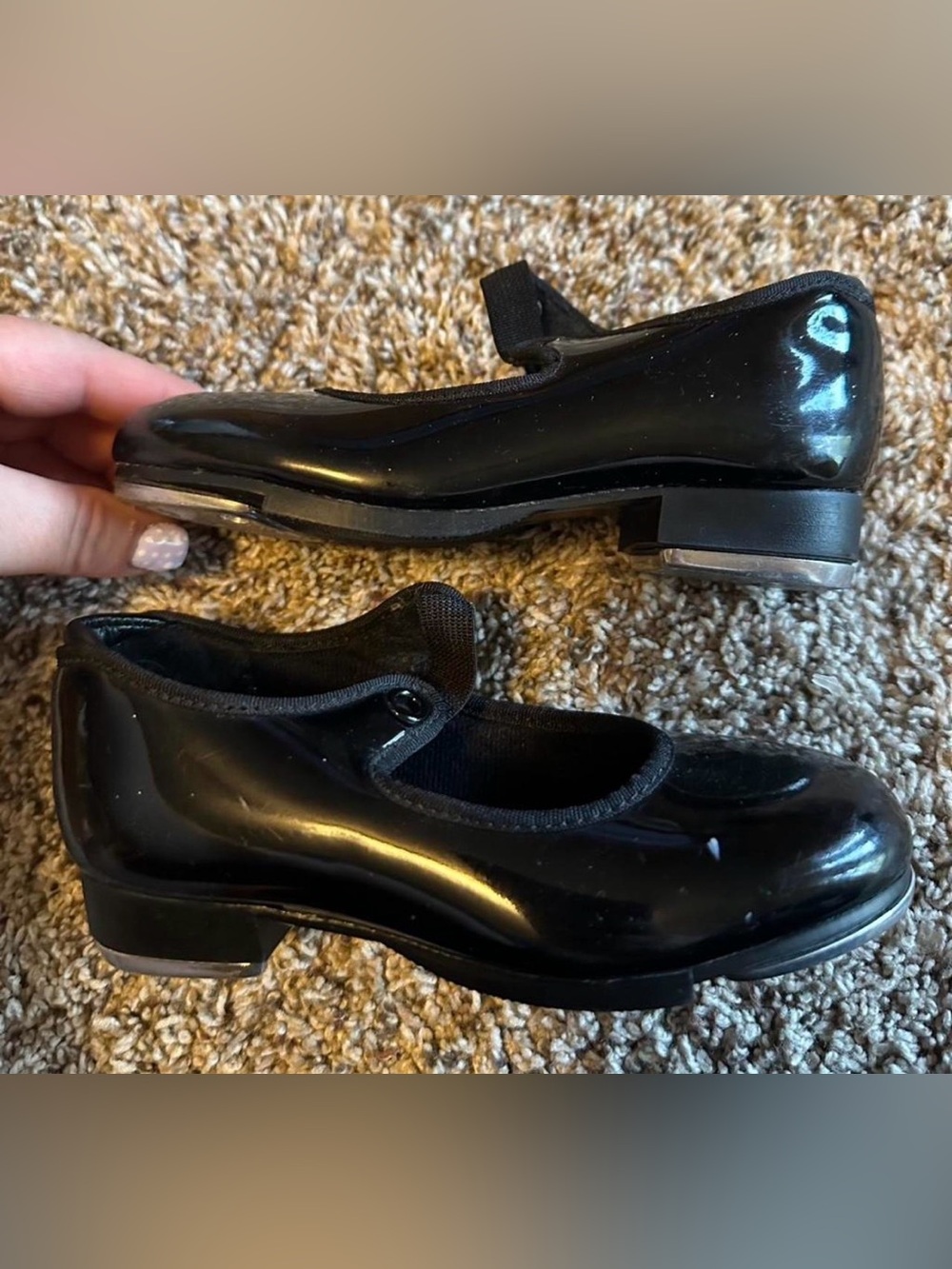 Capezio Jr Black Tap dance Shoes. Size 10M